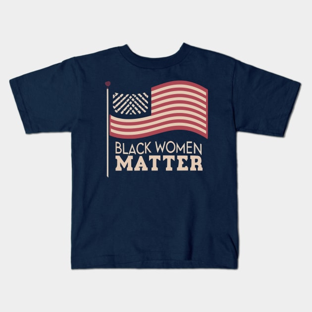 Black Women Matter Kids T-Shirt by Graceful Designs